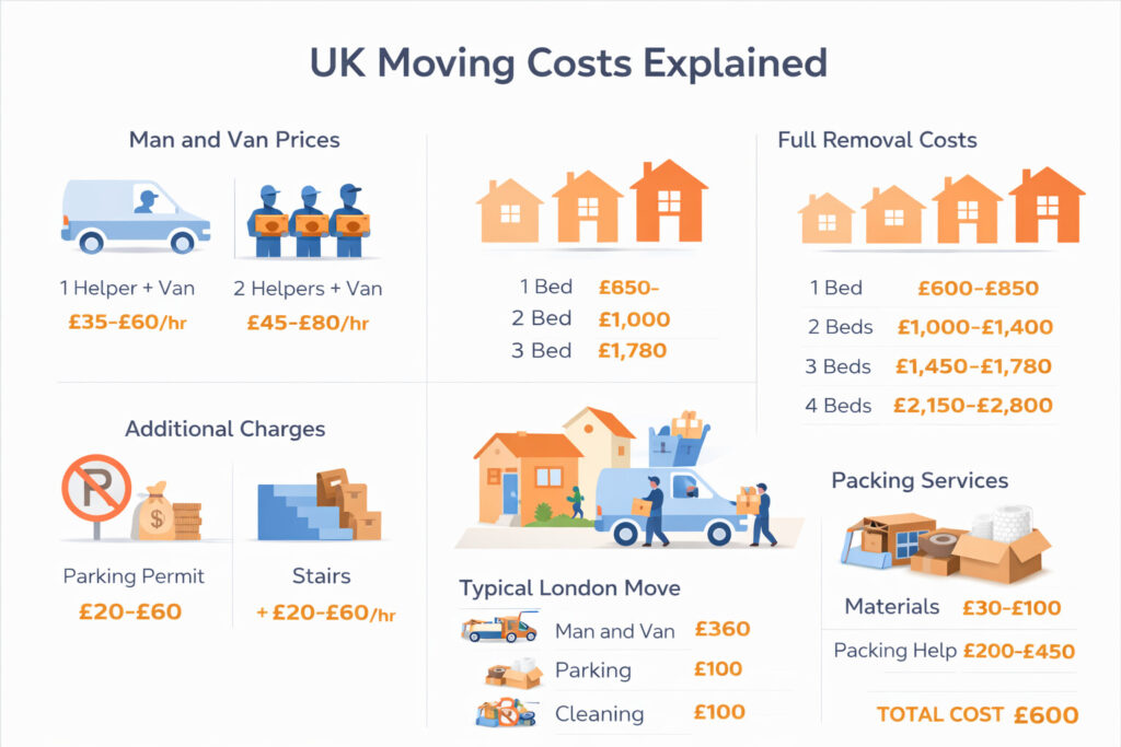 How Much Does It Cost to Move House in the UK in 2026 Real Prices and Breakdown